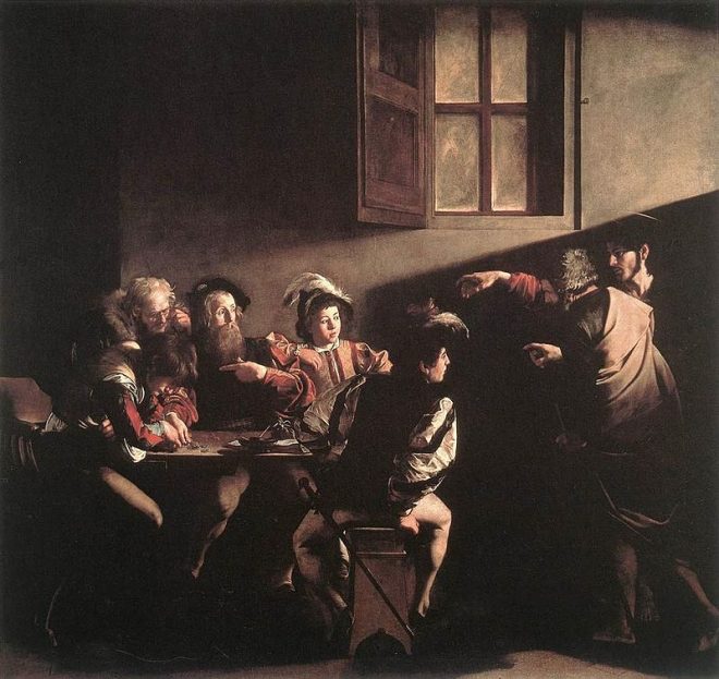 Caravaggio - La vocacion de San Mateo 1599-1600